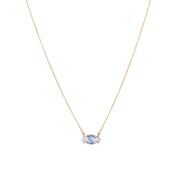 Gargantilha Olho Grego Azul ouro 18k